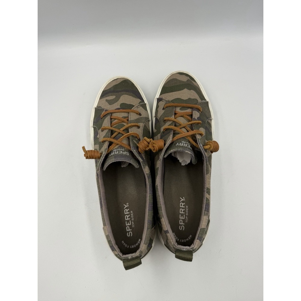 Sperry Crest Vibe Womens 10 Camo Canvas Sneakers Lace Up Casual Shoes Ripstop - Picture 5 of 8